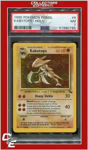 Fossil 9 Kabutops Holo PSA 7