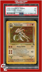 Fossil 9 Kabutops Holo PSA 5