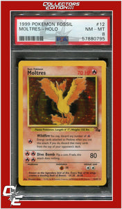 Fossil 12 Moltres Holo PSA 8