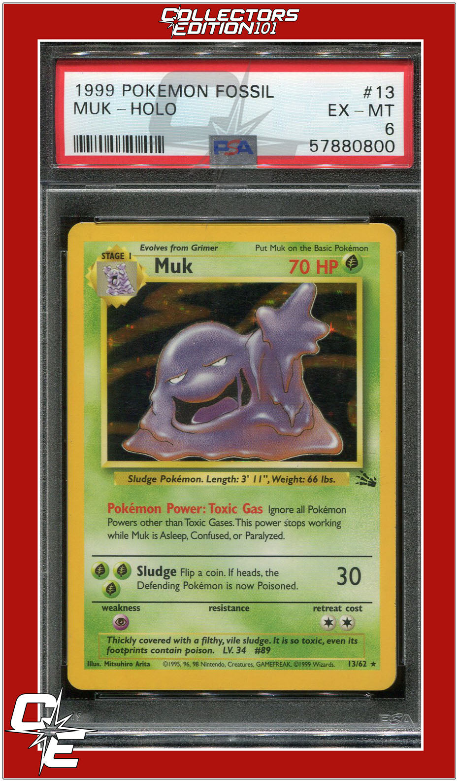 Fossil 13 Muk Holo PSA 6