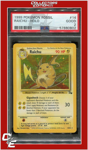 Fossil 14 Raichu Holo PSA 2