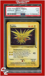 Fossil 15 Zapdos Holo PSA 3