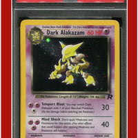 Team Rocket 1 Dark Alakazam Holo PSA 8