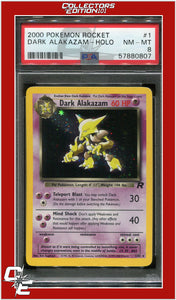 Team Rocket 1 Dark Alakazam Holo PSA 8