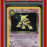 Team Rocket 1 Dark Alakazam Holo PSA 7