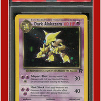 Team Rocket 1 Dark Alakazam Holo PSA 4