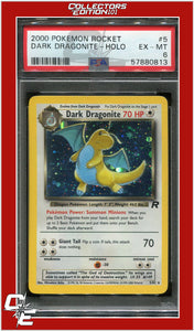 Team Rocket 5 Dark Dragonite Holo PSA 6