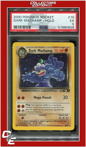 Team Rocket 10 Dark Machamp Holo PSA 5