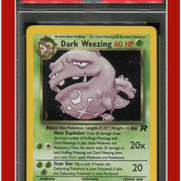 Team Rocket 14 Dark Weezing Holo PSA 8