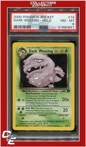 Team Rocket 14 Dark Weezing Holo PSA 8