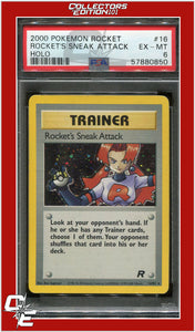 Team Rocket 16 Team Rocket's Sneak Attack Holo PSA 6