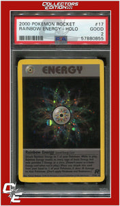 Team Rocket 17 Rainbow Energy Holo PSA 2