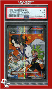 Steam Siege 114 Full Art Professor Sycamore PSA 3