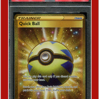 Sword & Shield 216 Full Art Quick Ball Secret PSA 9