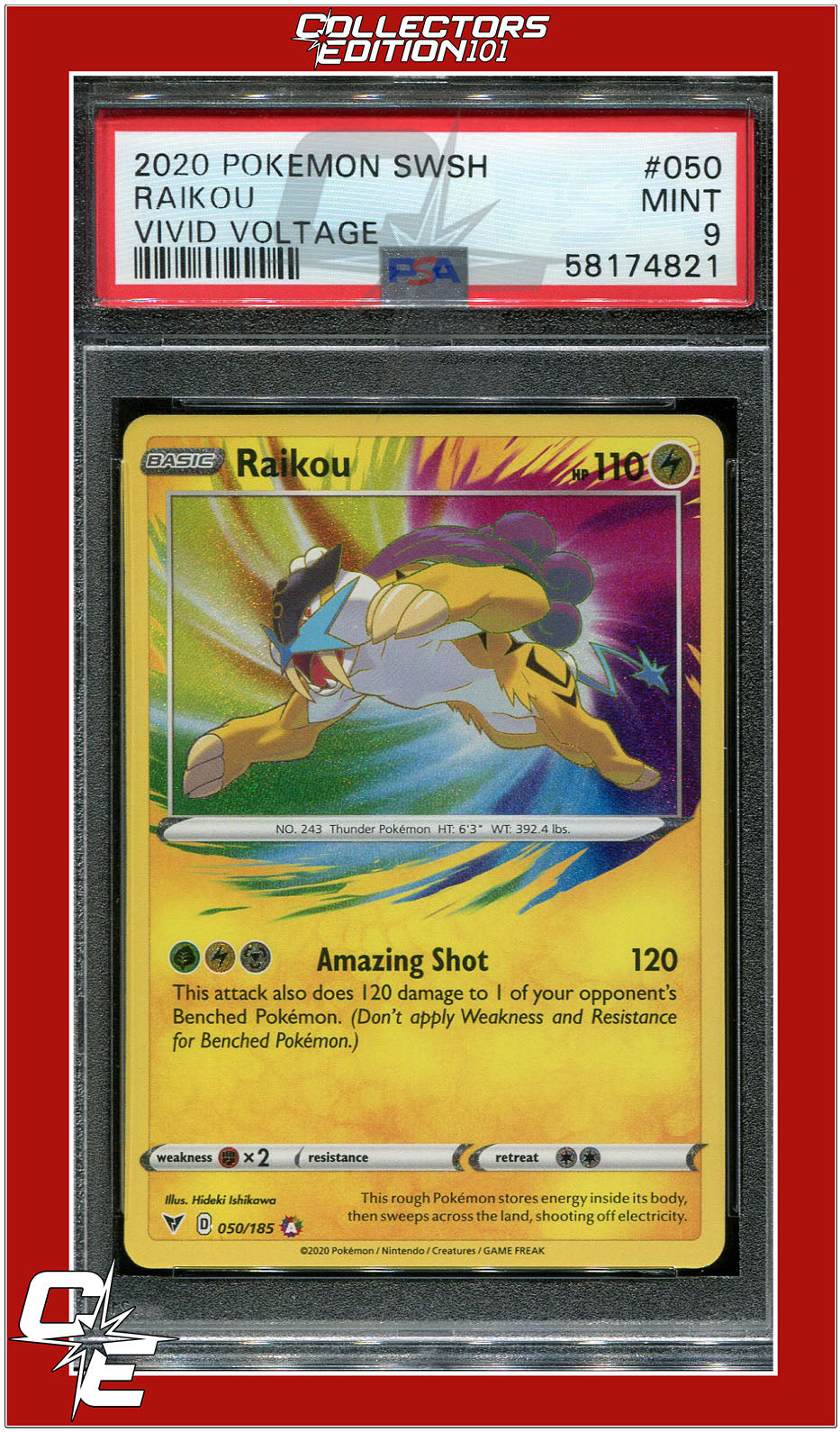 Vivid Voltage 050 Raikou PSA 9