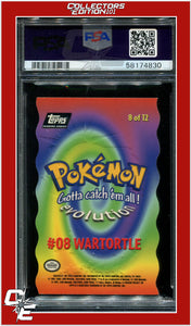 Topps Pokemon the Movie Die-Cut 8 Wartortle PSA 7