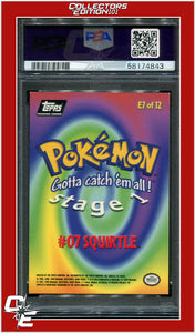 Topps Pokemon Edt E7 Squirtle #7 PSA 8