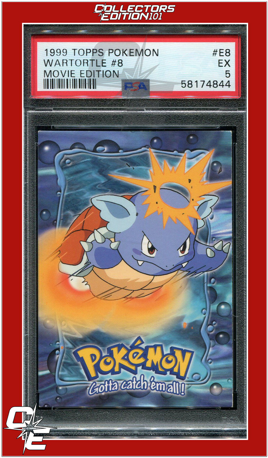 Topps Pokemon Edt E8 Wartortle #8 PSA 5