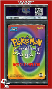 Topps Pokemon Edt E5 Charmeleon #5 PSA 1