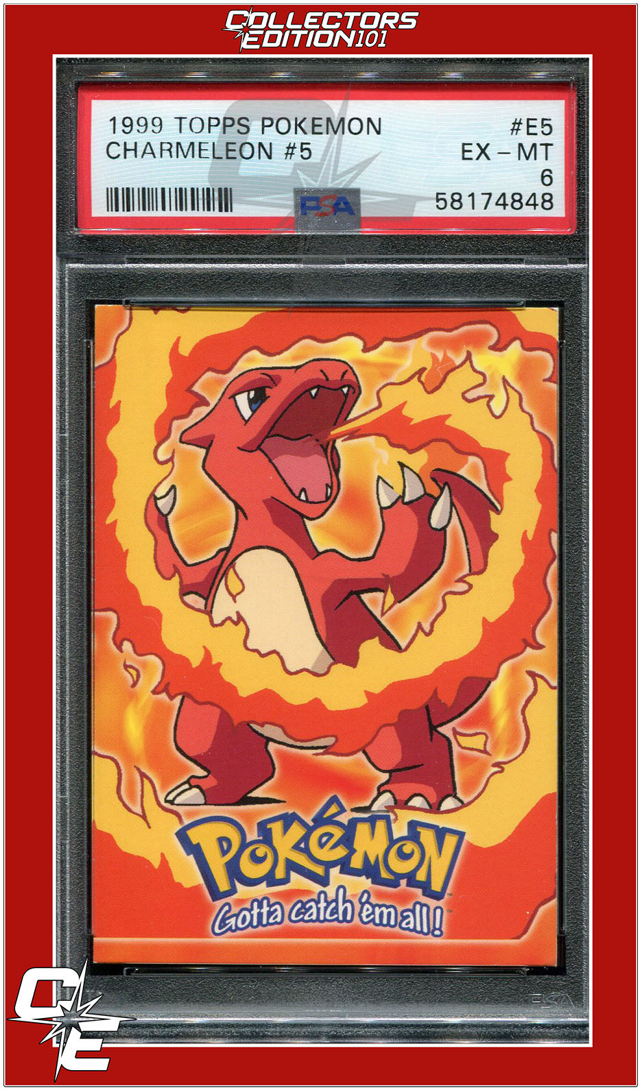 Topps Pokemon Edt E5 Charmeleon #5 PSA 6