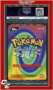 Topps Pokemon Edt E4 Charmander #4 PSA 6