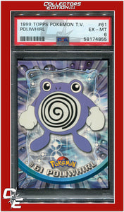 Topps Pokemon TV 61 Poliwhirl PSA 6