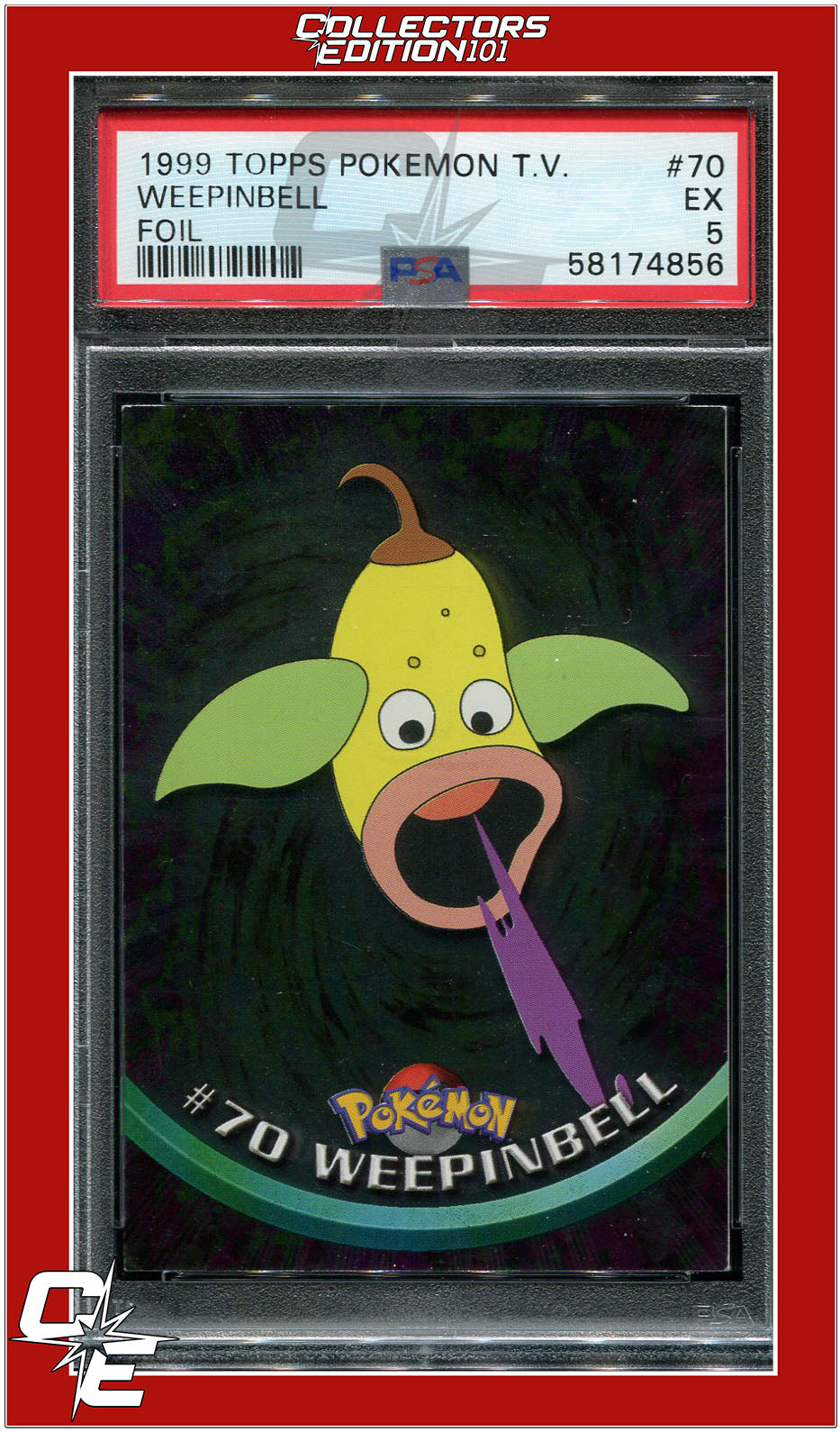 Topps Pokemon TV 70 Weepinbell Foil PSA 5