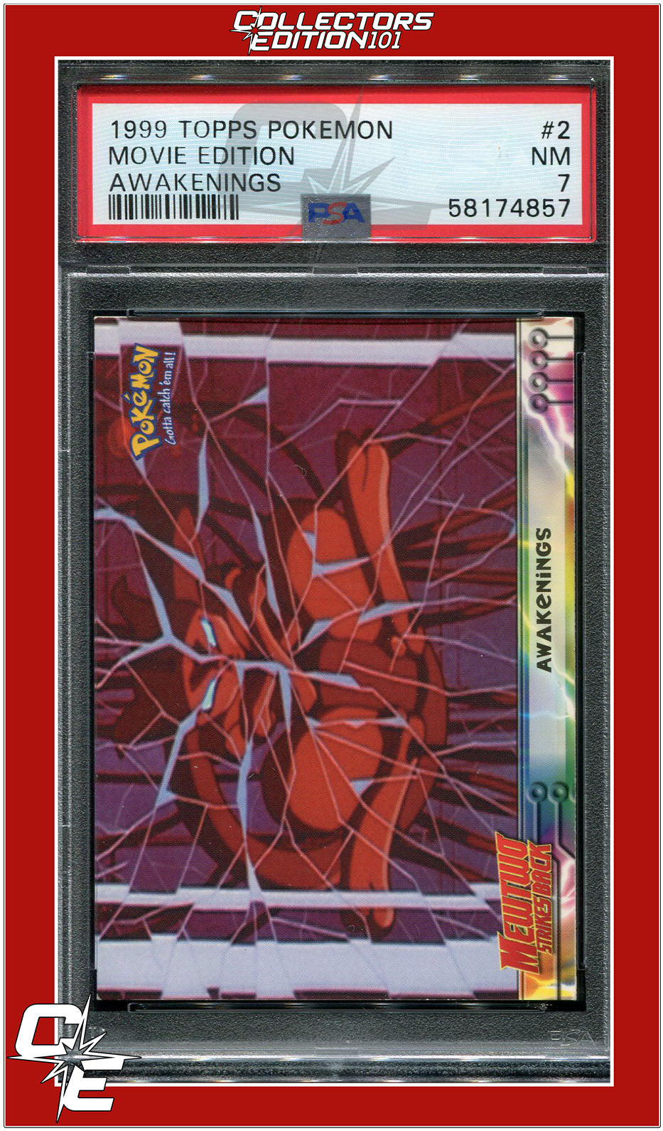 Topps Pokemon Edt 2 Movie Edition Awakenings PSA 7