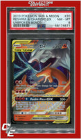 Unbroken Bonds 20 Reshiram & Charizard GX PSA 8
