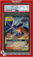 Unbroken Bonds 20 Reshiram & Charizard GX PSA 8
