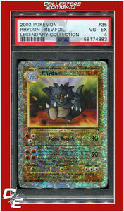 Legendary Collection 35 Rhydon Reverse Foil PSA 4