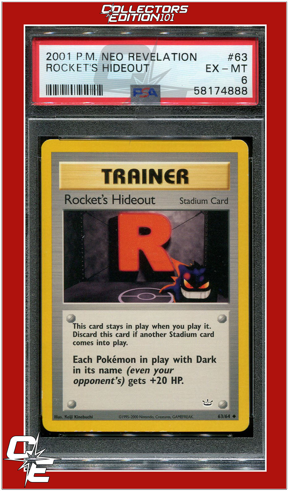 Neo Revelation 63 Rocket's Hideout PSA 6