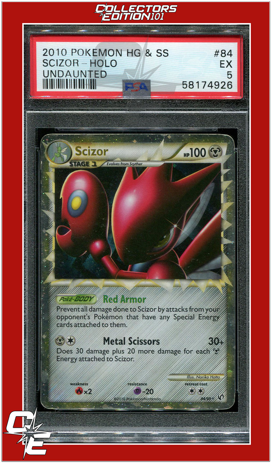 Undaunted 84 Scizor Holo PSA 5