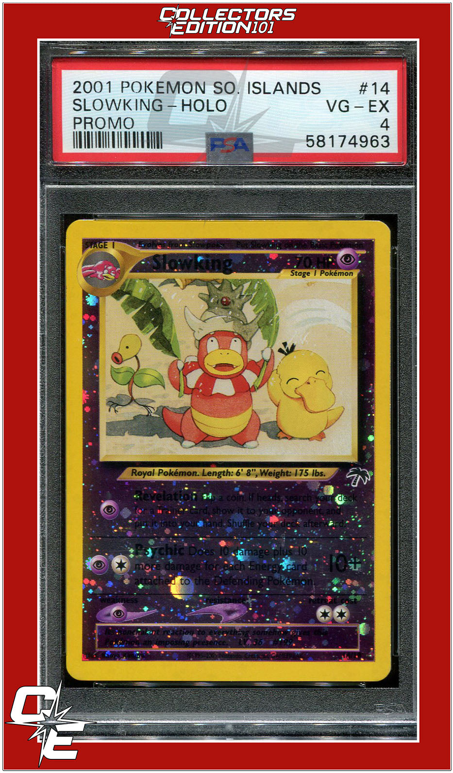 Southern Islands Promo 14 Slowking Holo PSA 4