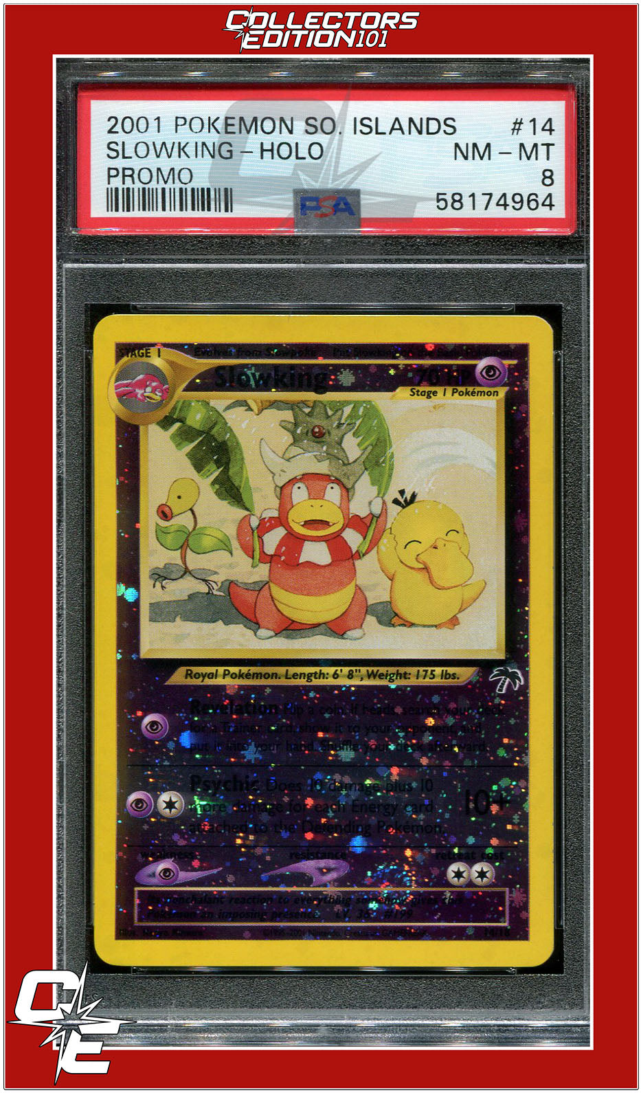 Southern Islands Promo 14 Slowking Holo PSA 8