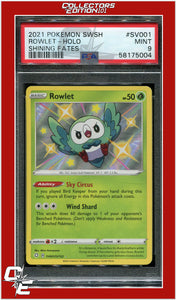 Shining Fates SV001 Rowlet Holo PSA 9