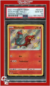 Shining Fates SV018 Sizzlipede Holo PSA 10