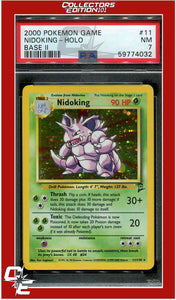 Base Set II 11 Nidoking Holo PSA 7