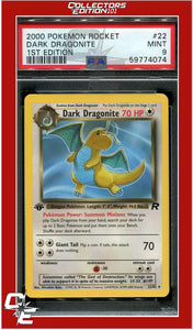 Team Rocket 22 Dark Dragonite 1st Edition PSA 9