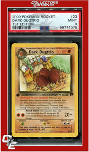 Team Rocket 23 Dark Dugtrio 1st Edition PSA 9