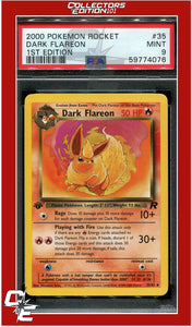 Team Rocket 35 Dark Flareon 1st Edition PSA 9