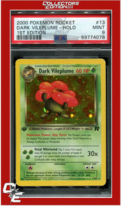 Team Rocket 13 Dark Vileplume Holo 1st Edition PSA 9