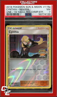 Ultra Prism 119a Cynthia Reverse Foil 2019 Regional Championships STAFF PSA 7
