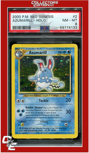 Neo Genesis 2 Azumarill Holo PSA 8