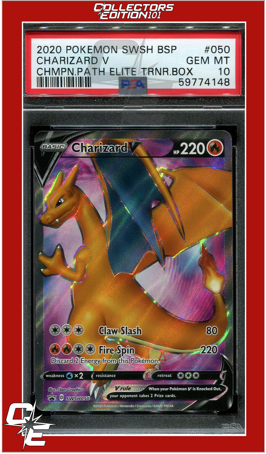 SWSH Black Star Promo 050 Charizard V PSA 10