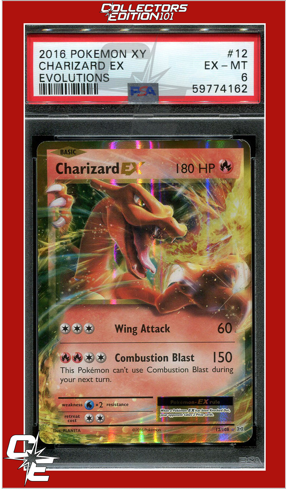 Evolutions 12 Charizard EX PSA 6