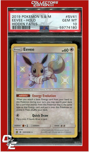 Hidden Fates SV41 Eevee Holo PSA 10