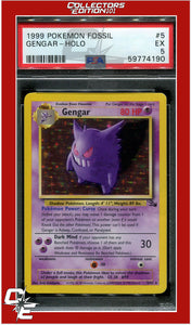 Fossil 5 Gengar Holo PSA 5