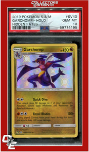 Hidden Fates SV40 Garchomp Holo PSA 10