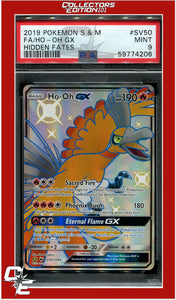 Hidden Fates SV50 Full Art HO-Oh GX PSA 9